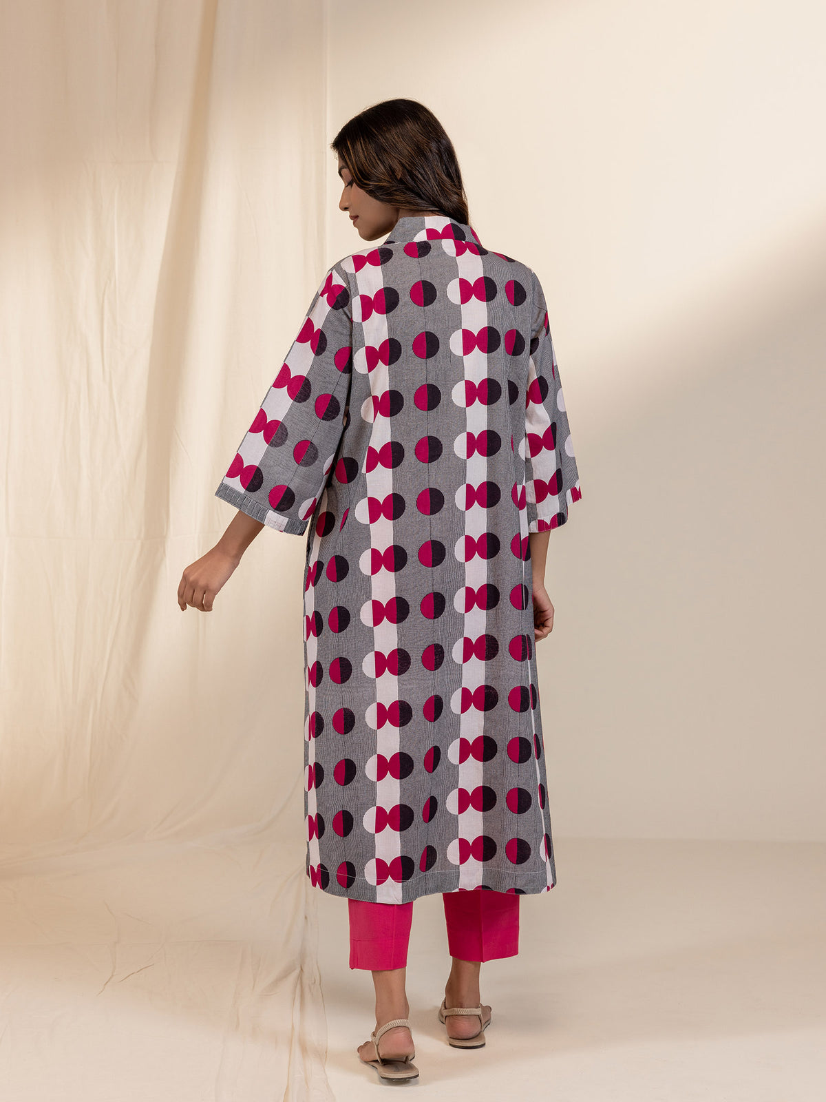 Colour Chrome Magenta Cotton Kurta