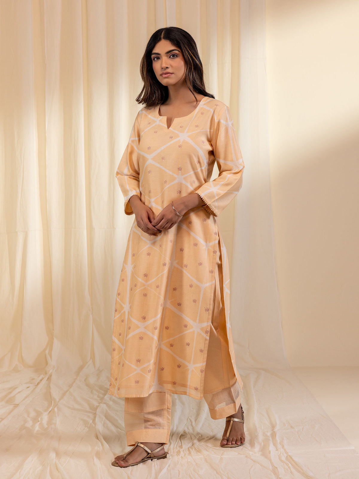 Skin Tones Porcelain Chanderi Kurta