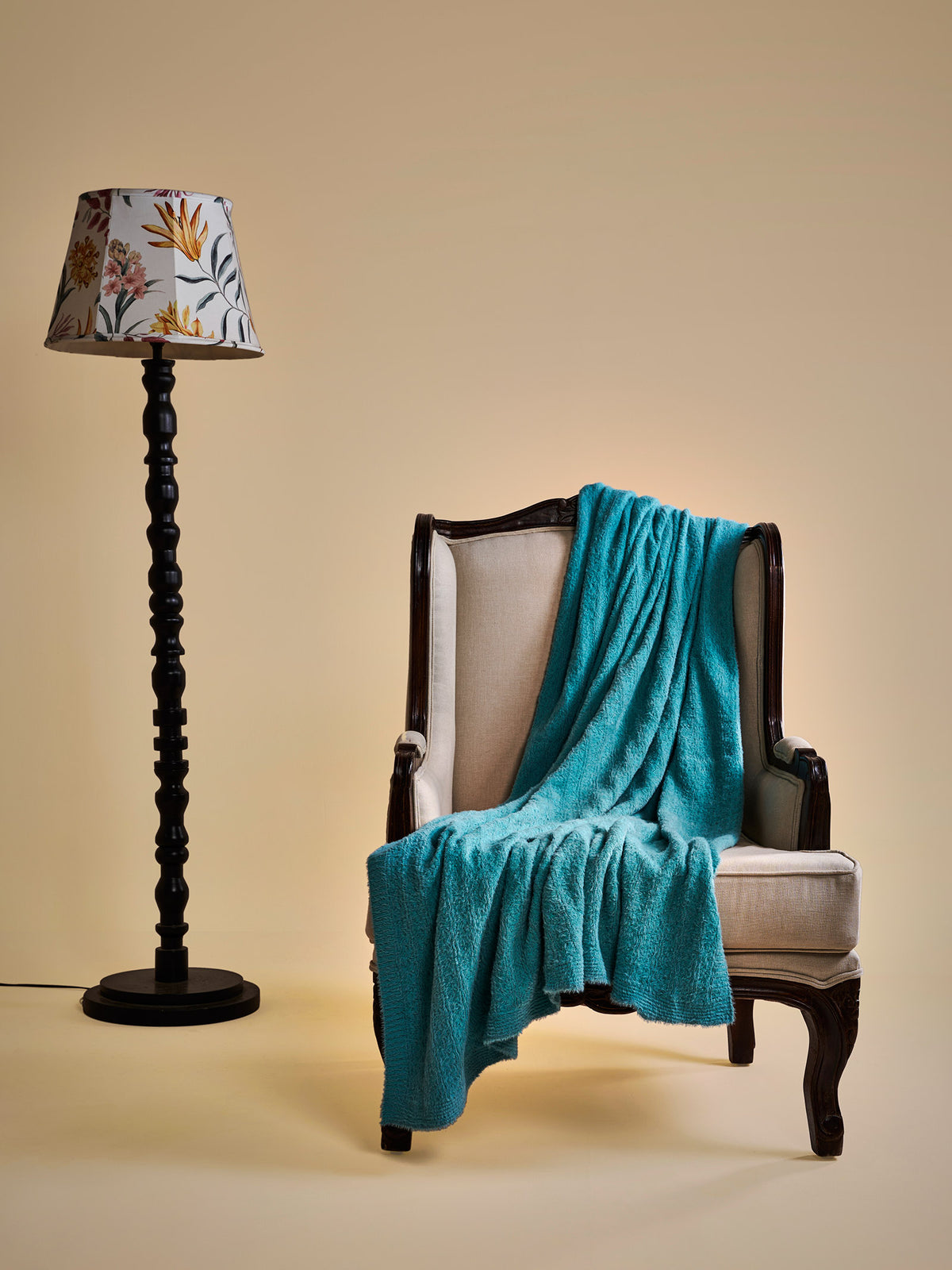 Woollen Throw Teal
