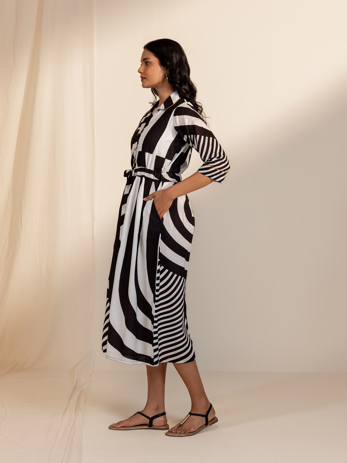 Colour Chrome Terracotta Cotton Dress