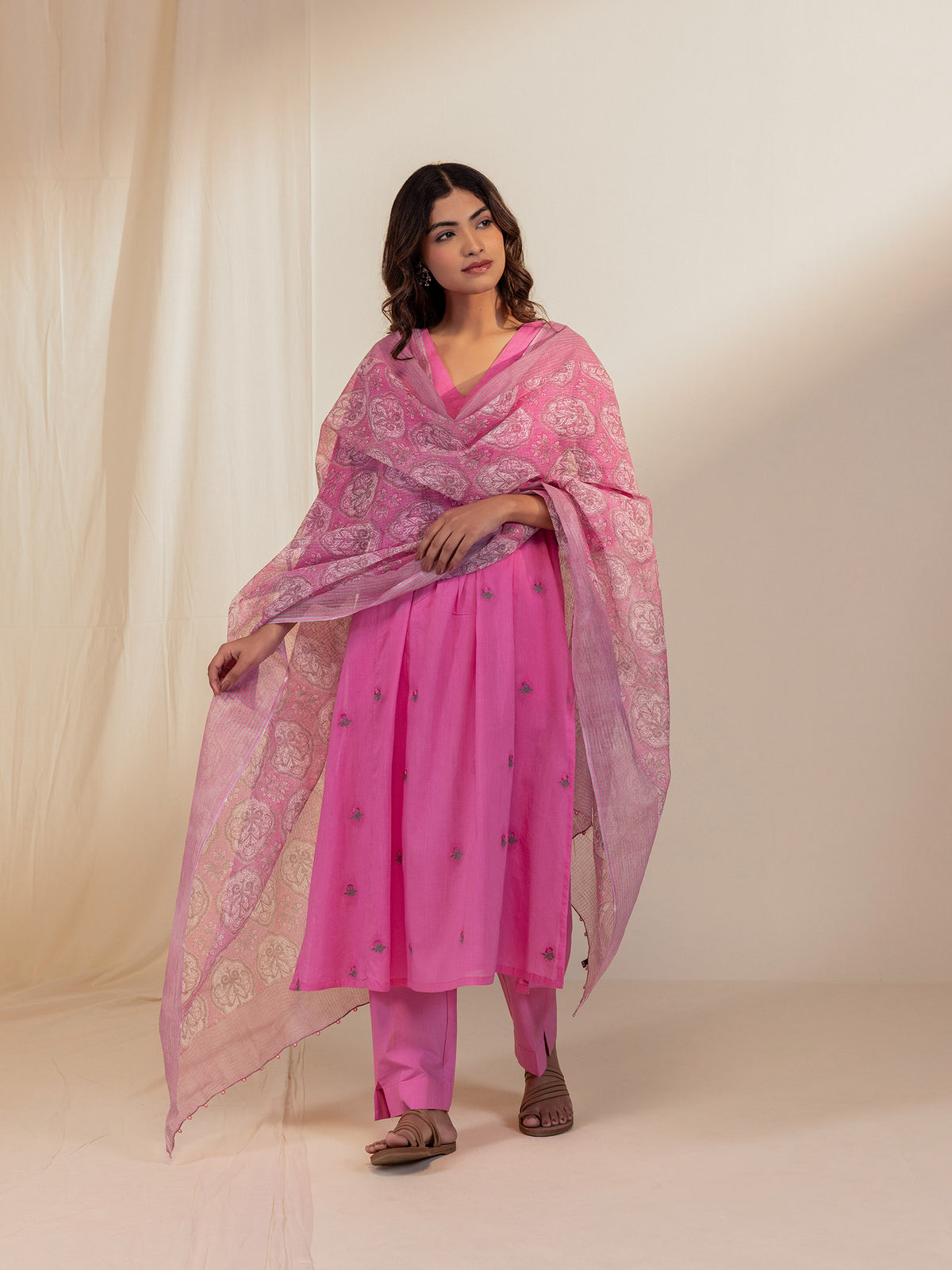 The Artisans Blush Kota Dupatta