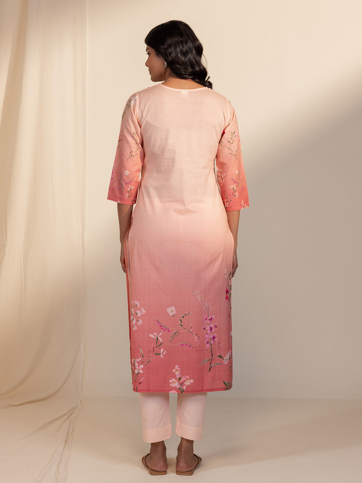 WITP Peach Cotton Kurta