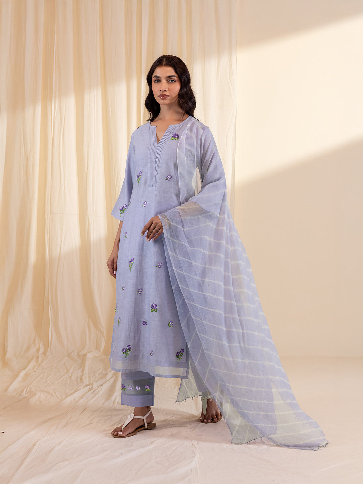 Alice In Wonderland Lilac Chanderi Kurta