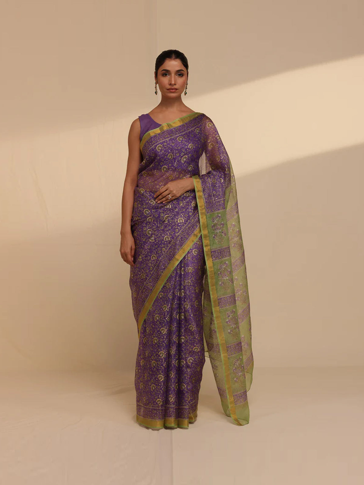 Amethyst Kota Silk Saree