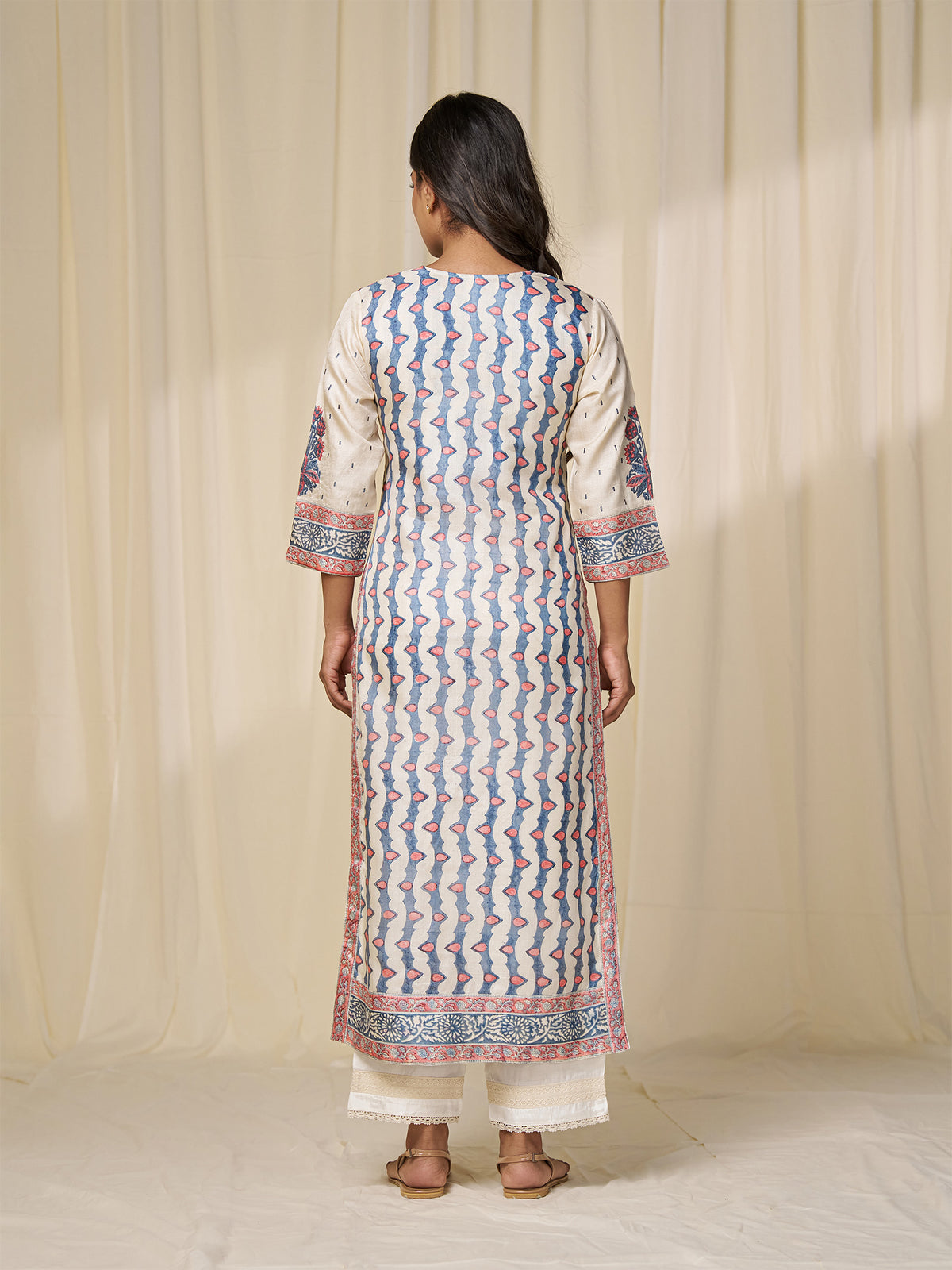 Badam Tussar Silk Kurta