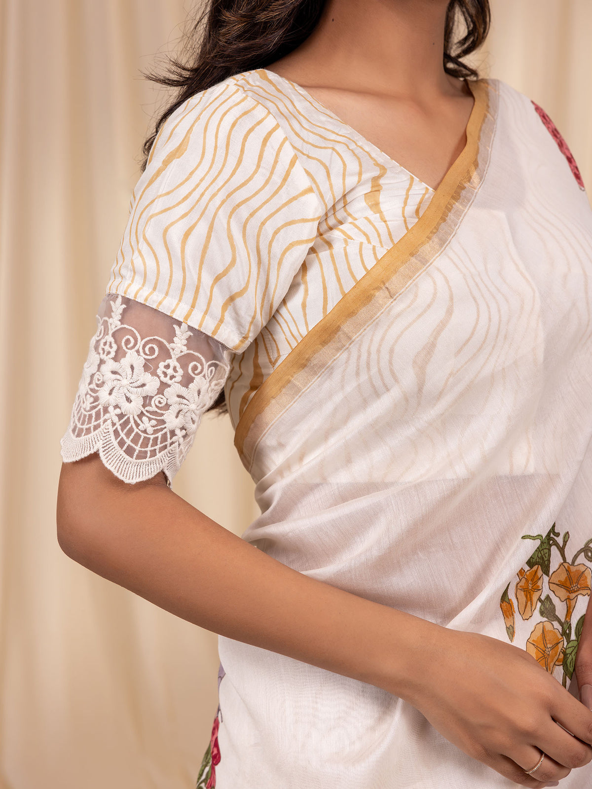 Bawan Rang Chanderi Saree