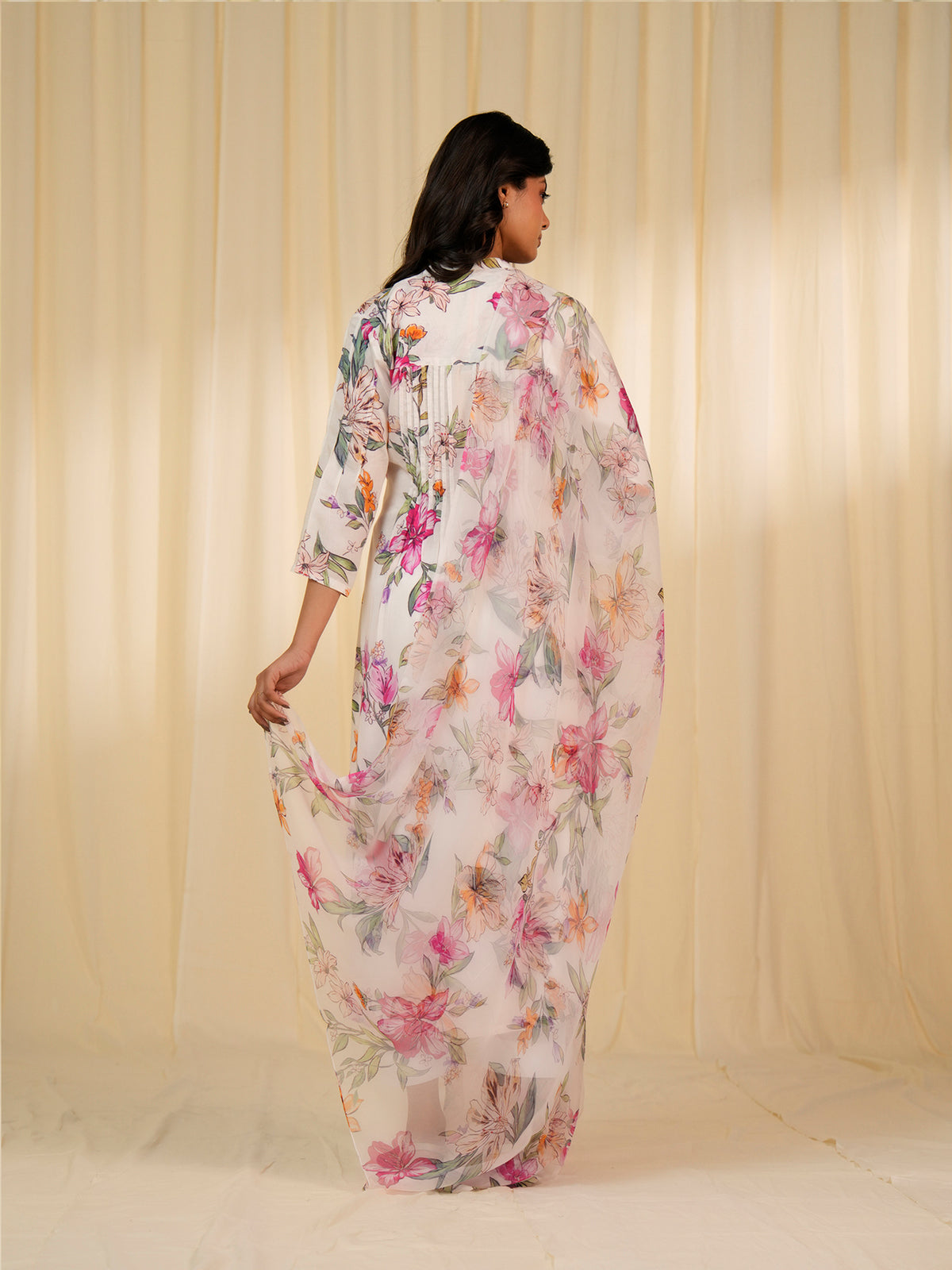 Bloom Meadow Chiffon Dupatta