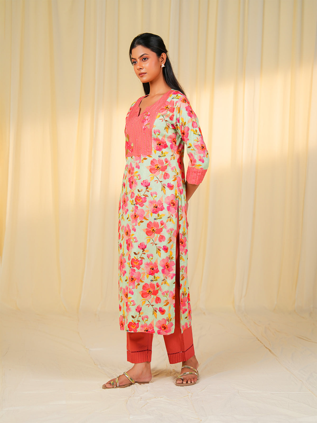 Blossom Mist Cotton Kurta
