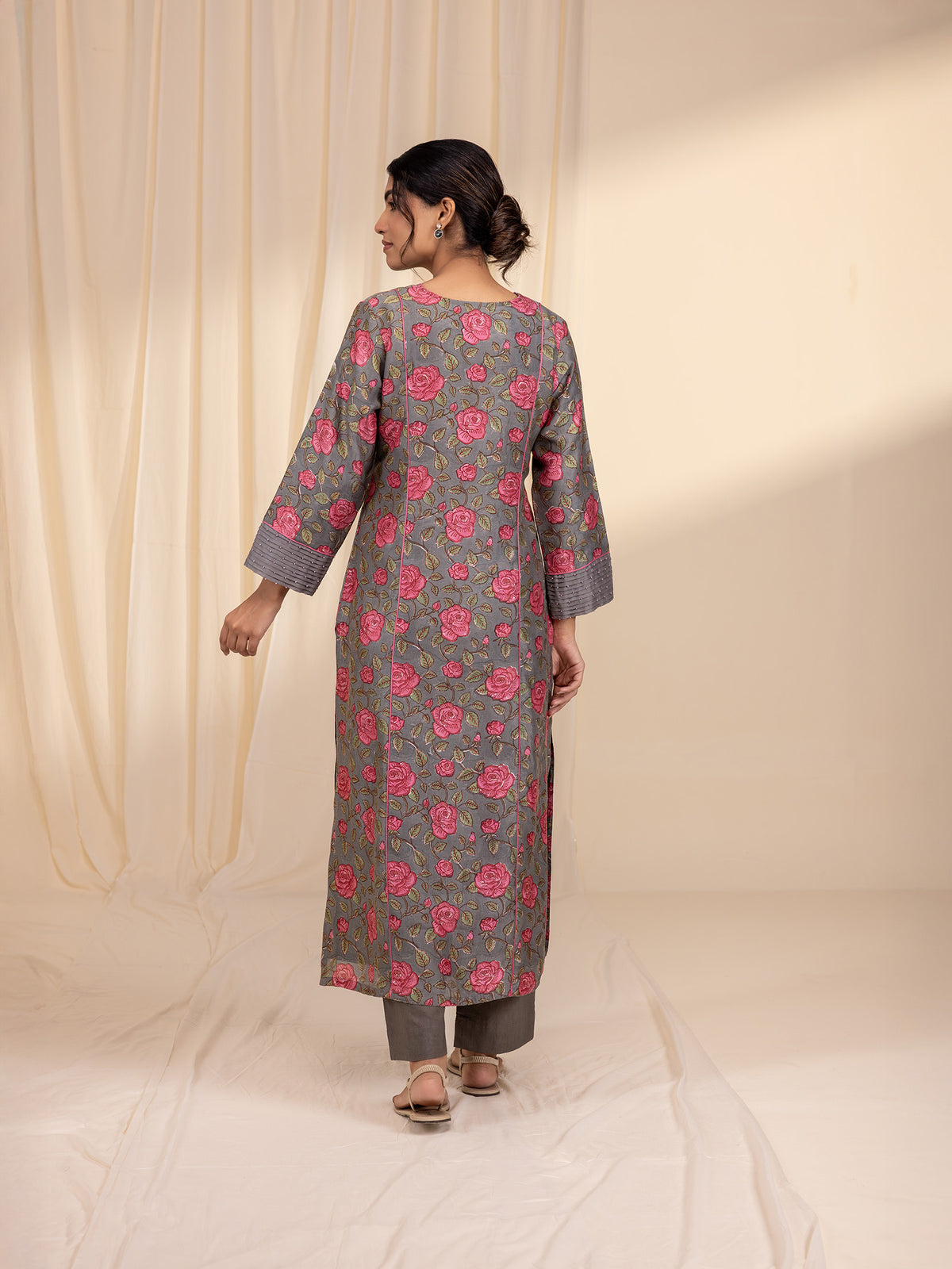 Blush Over Stone Chanderi Kurta