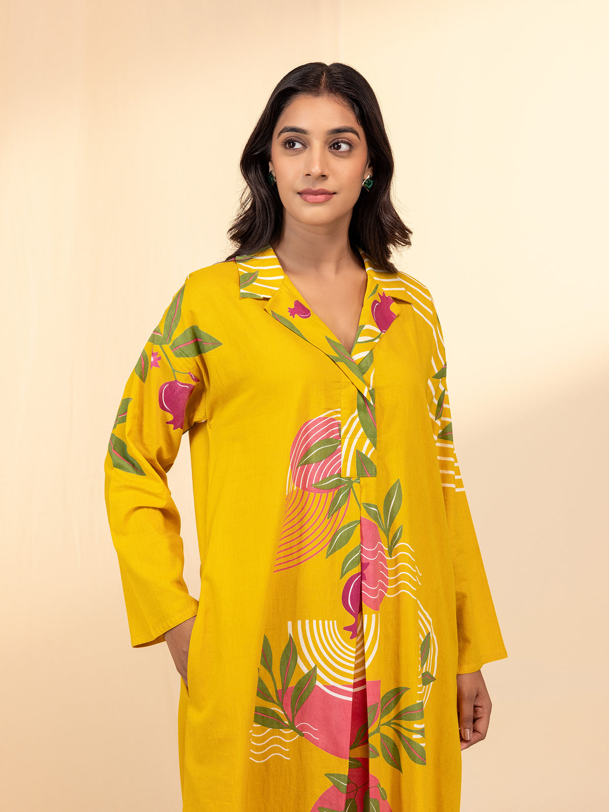 Boho Mustard Cotton Kurta