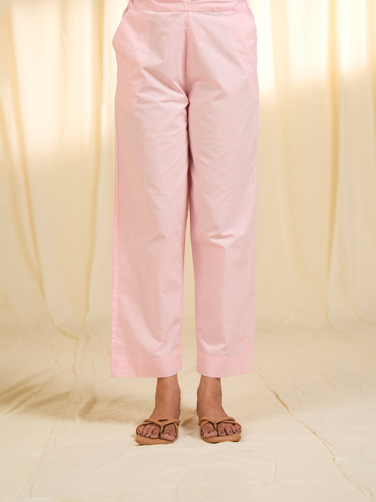 Bubble Tea Cotton Straight Pants