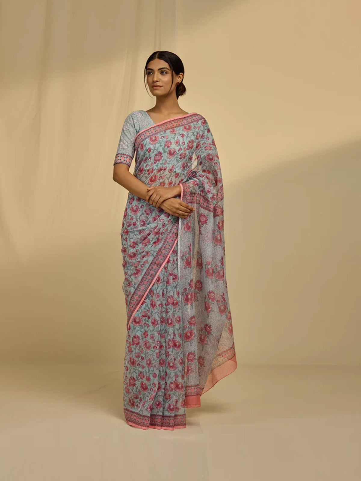 Candy Cloud Kota Saree