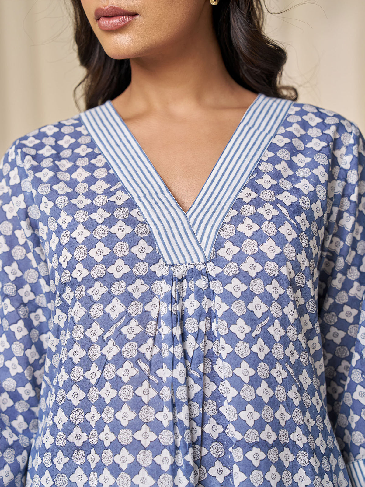 Cloudy Mist Voile Kurta