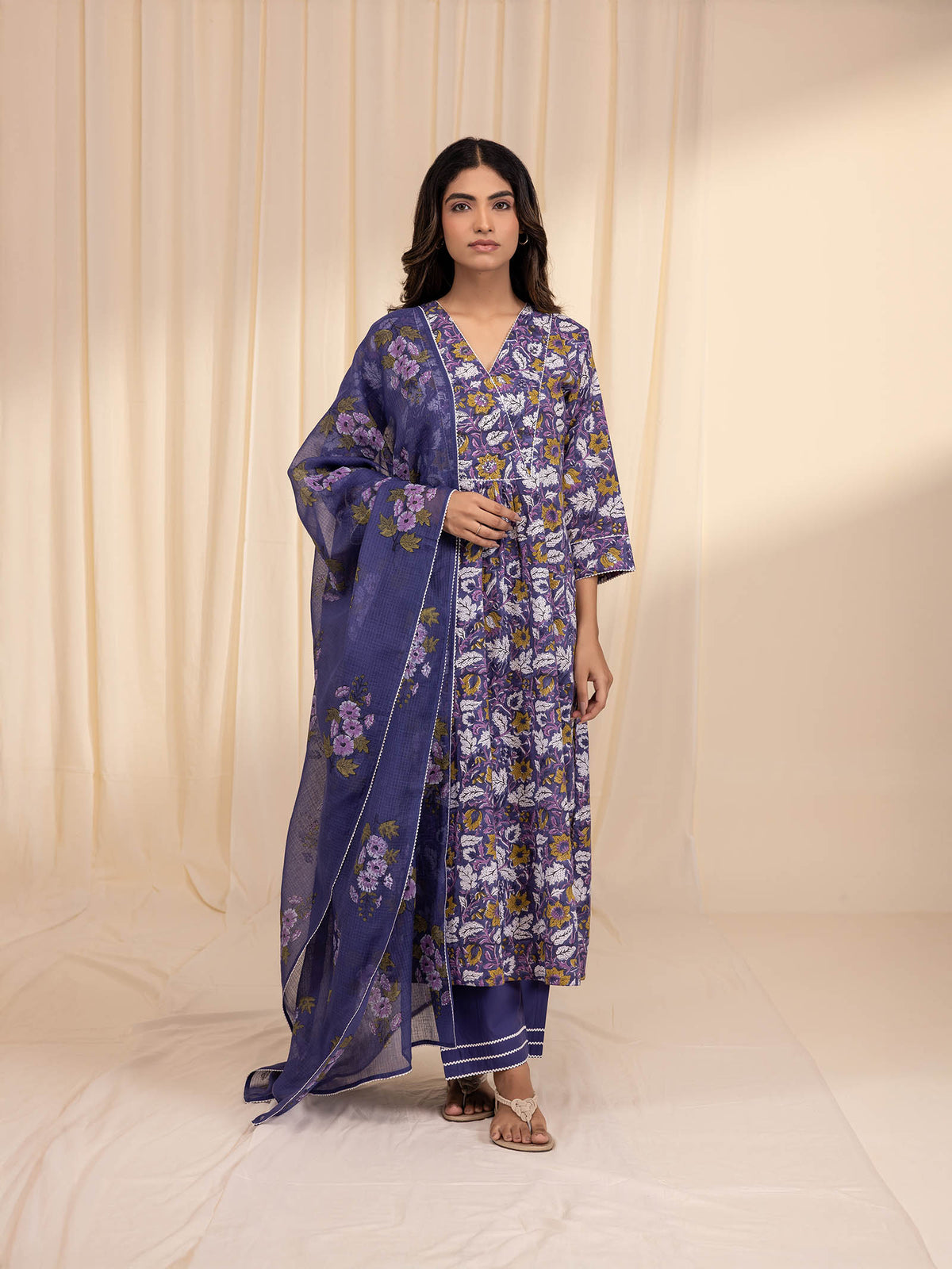 Colour Purple Kota Dupatta