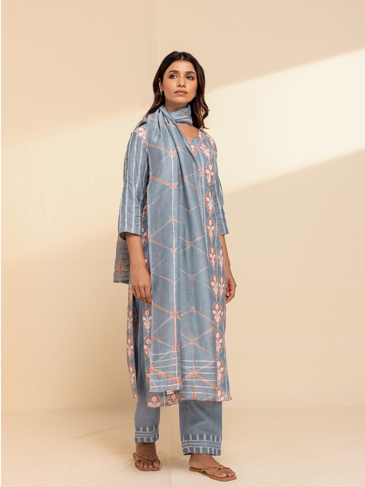 Coral Island Chanderi Dupatta