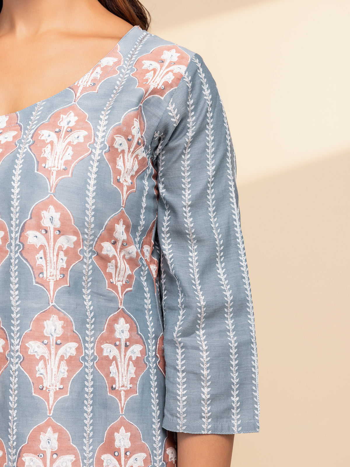 Coral Island Chanderi Kurta