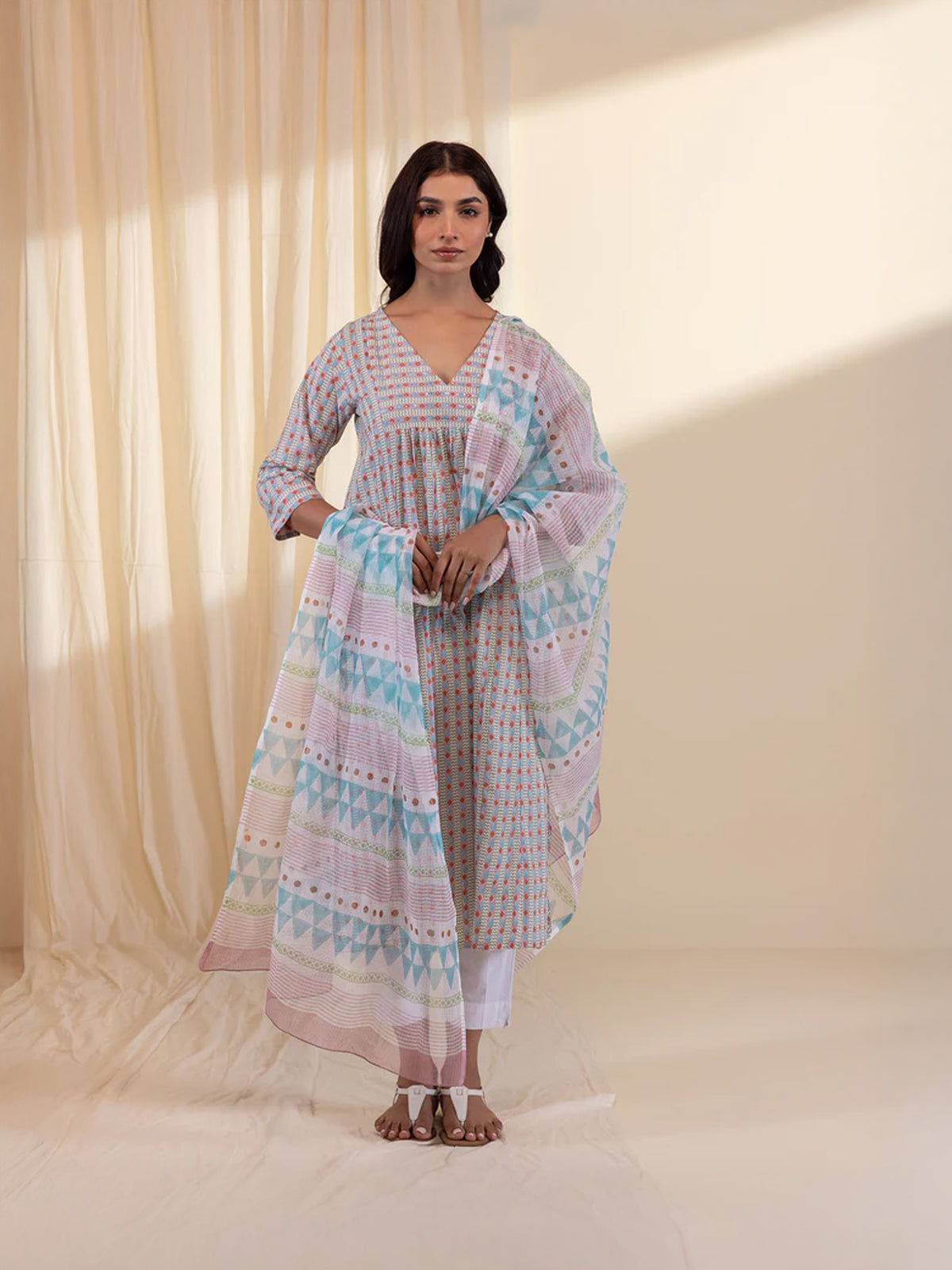 Rust Stone Kota Dupatta