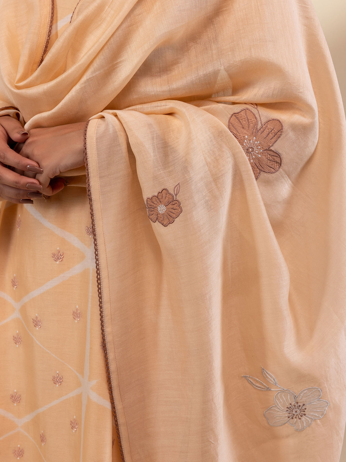 Skin Tones Porcelain Chanderi Dupatta