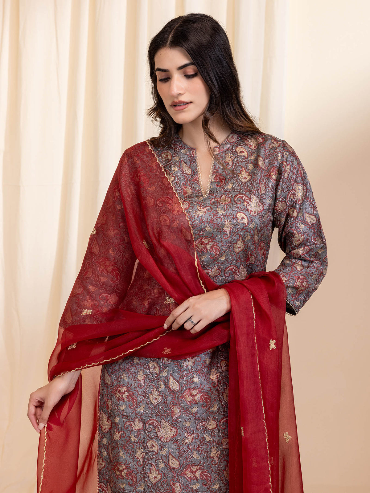 Golden Hues Organza Dupatta
