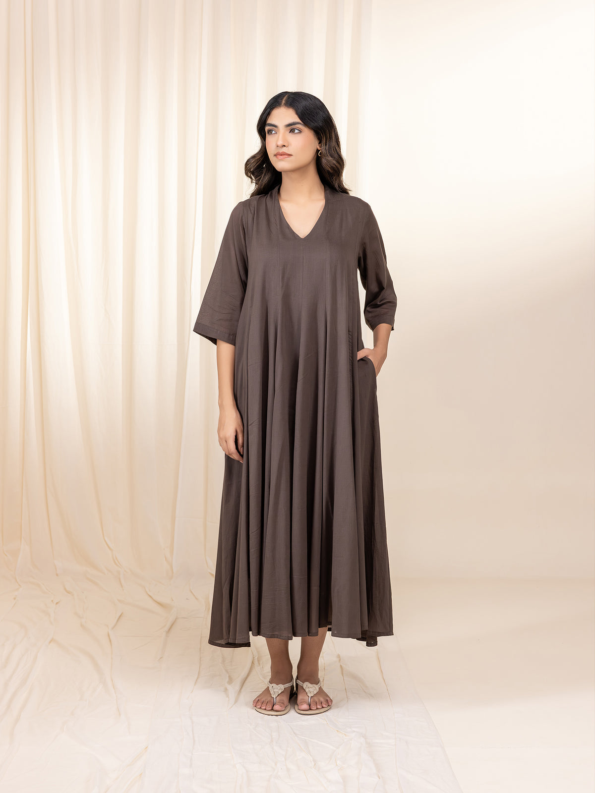 Dark Chocolate Voile Dress
