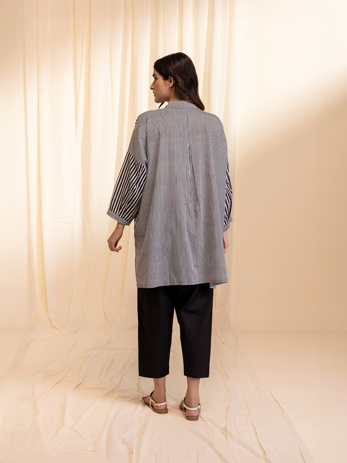 Dot Dot Dash Black Madras Cotton Shirt