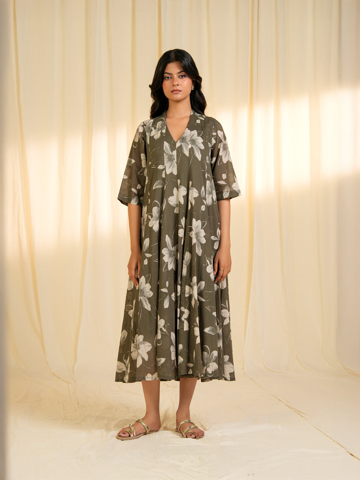 Earthen Clay Voile Dress