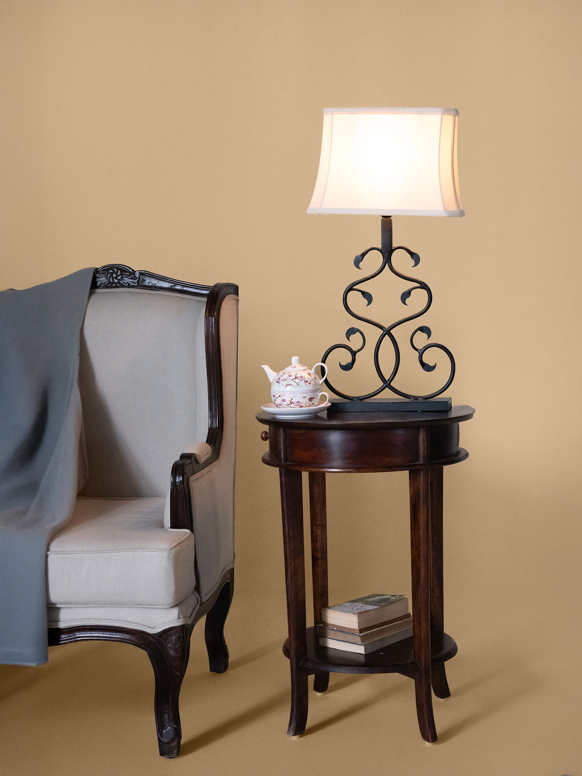 Etosha Iron Lamp Stand & Shade