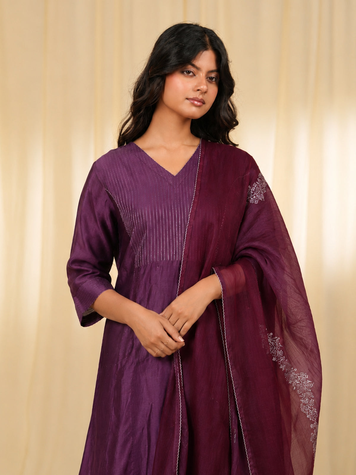 Filigree Orchid Organza Dupatta