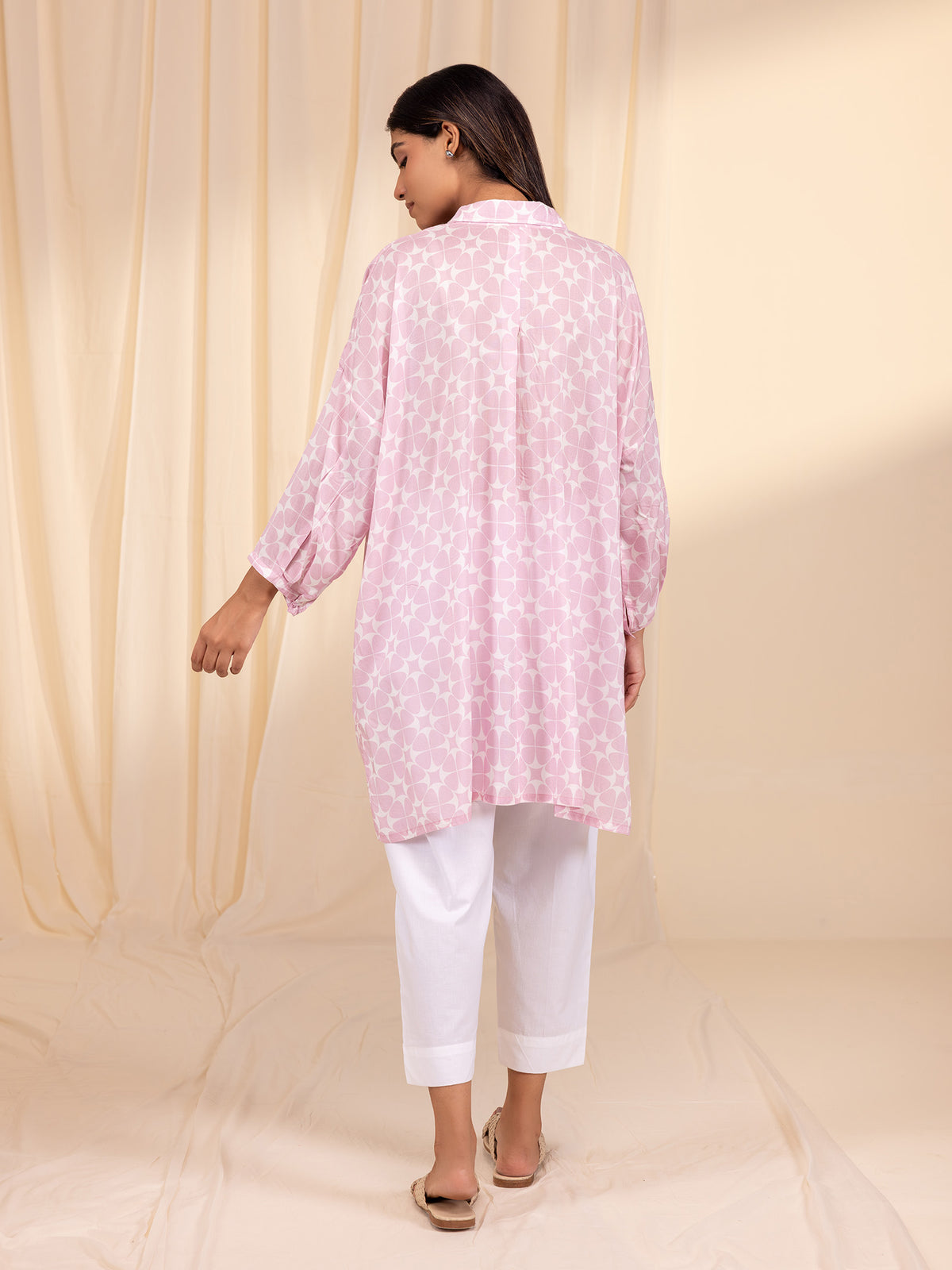 Florist Pink Madras Modal Cotton Shirt