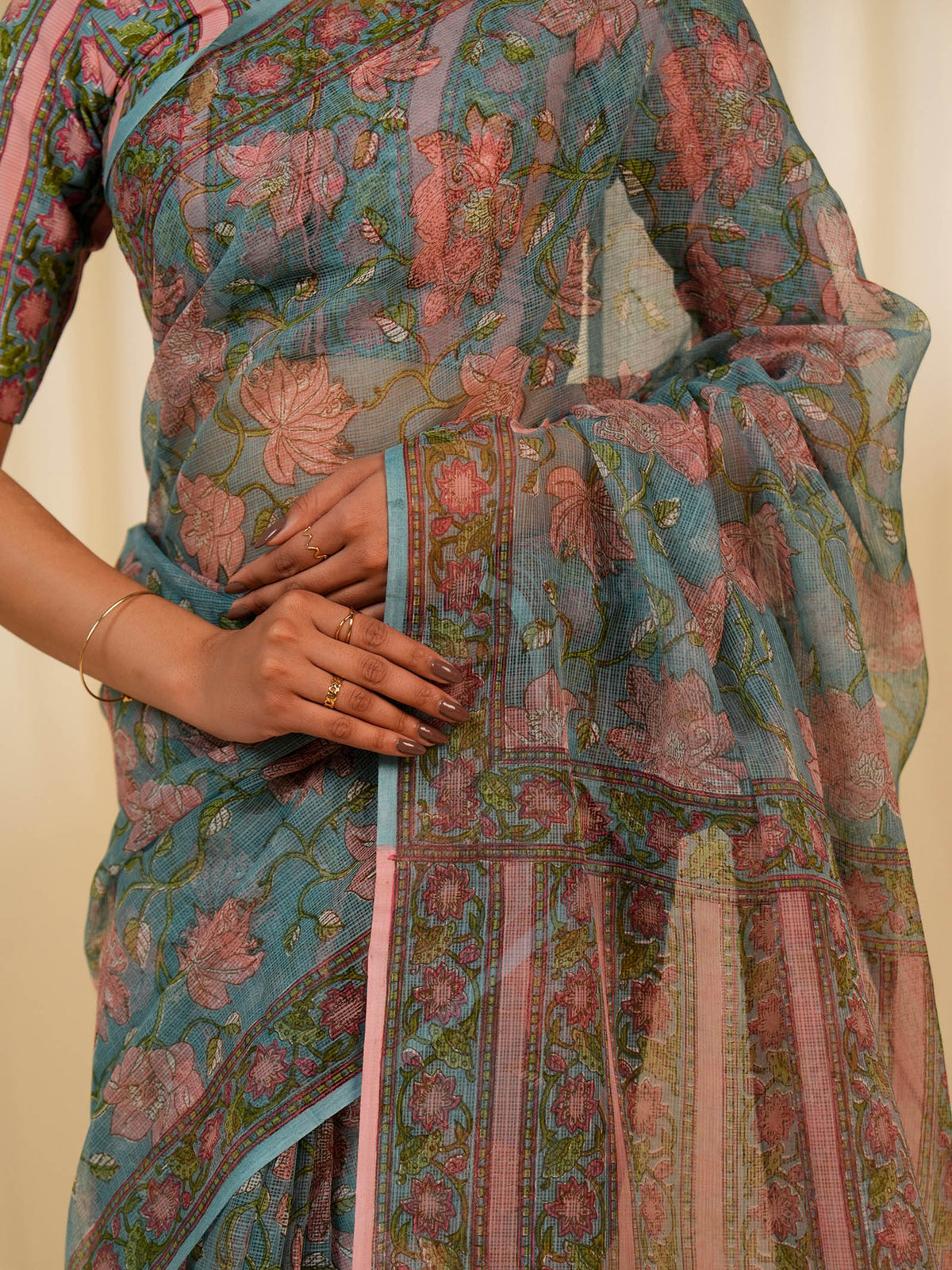 Foothills Flowers Kota Saree