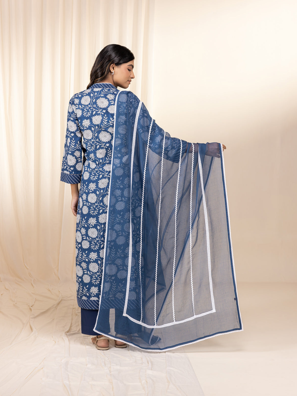Frosted Bloom Kota Dupatta