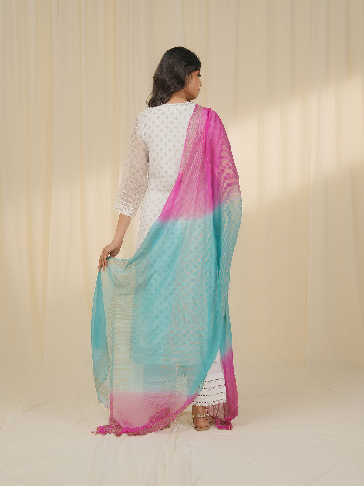 Holi Hai Sky Blue Chiffon Dupatta