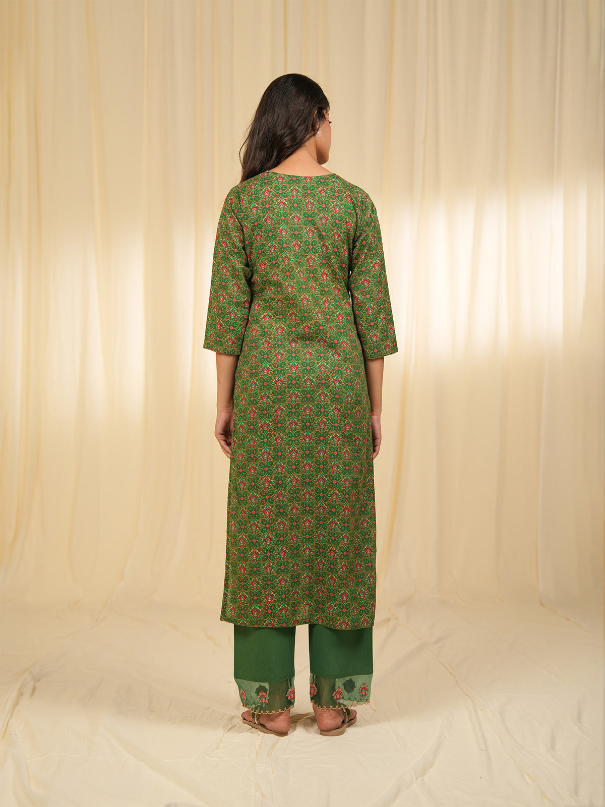 Indian Chintz Verdant Cotton Kurta