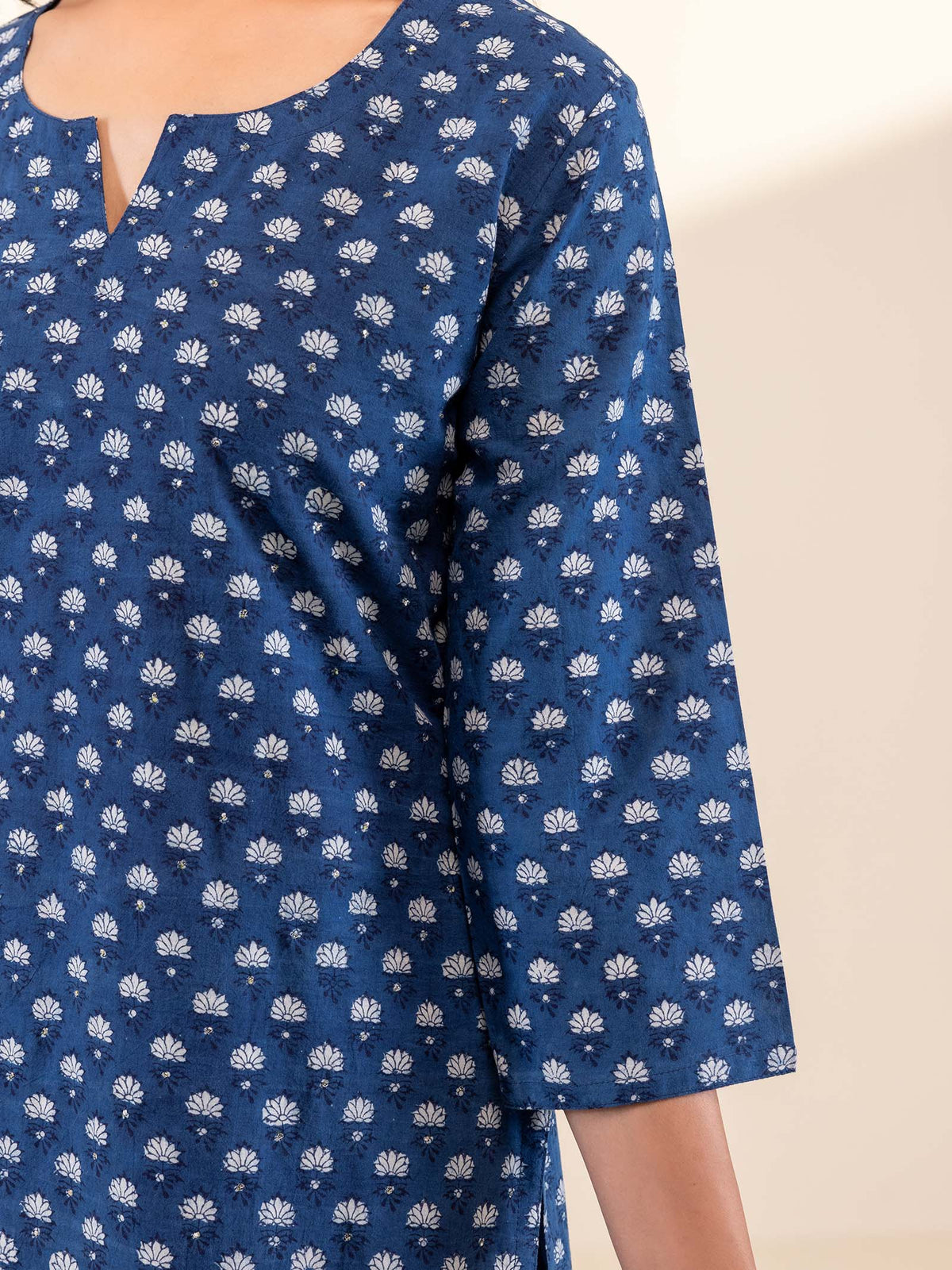 Indigo Diamonds Cotton Kurta