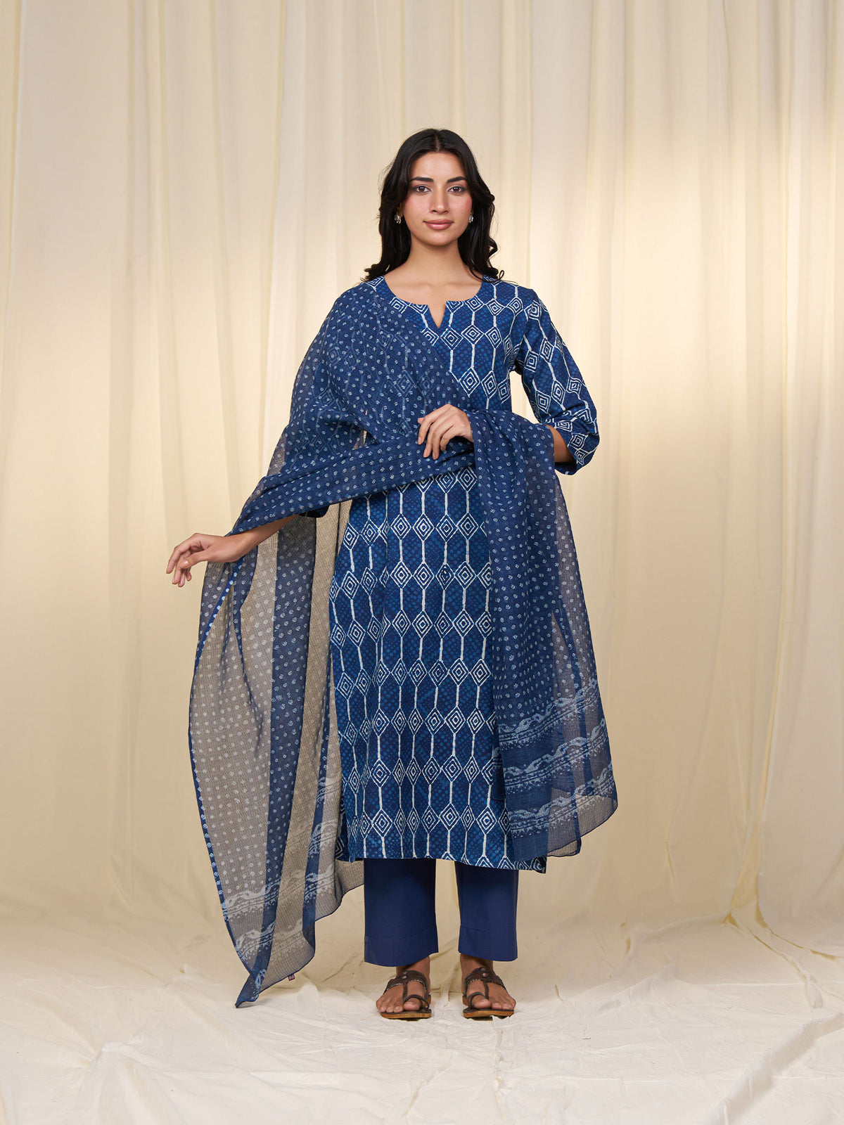 Indigo Twill Kurta