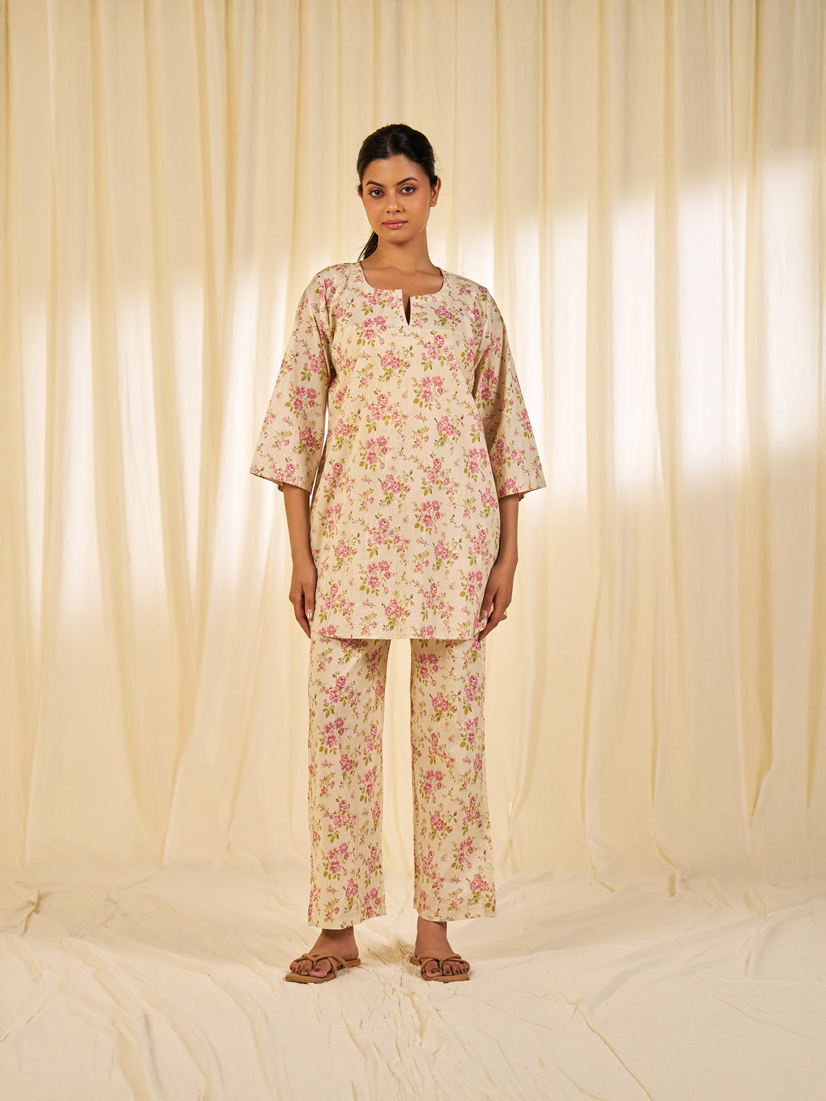 Irish Blush Cotton Night Suit