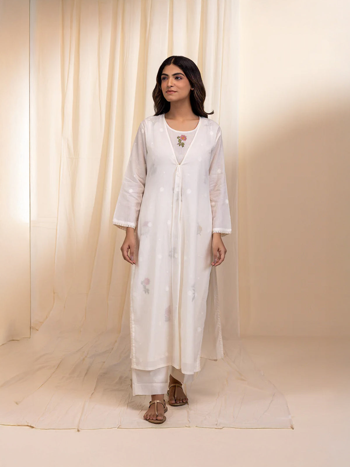 Bawan Rang Jamdani Cotton Kurta