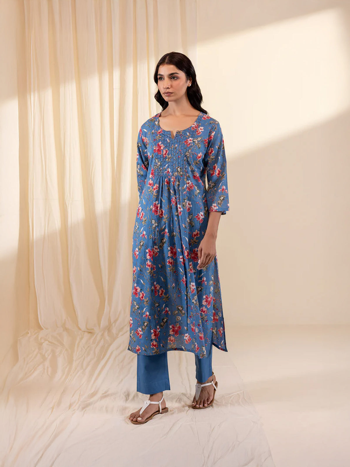 Cherry Splash Cotton Kurta