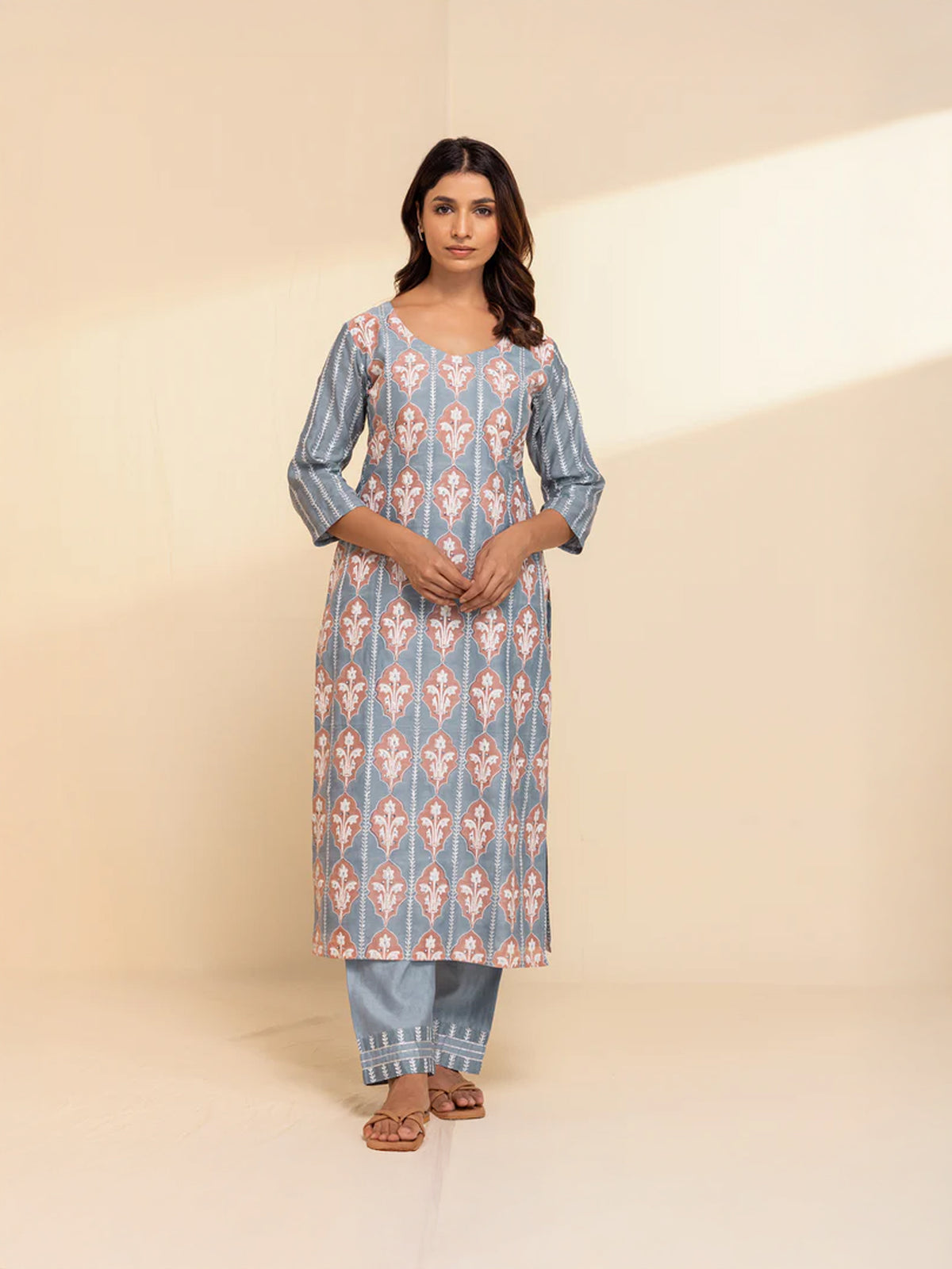 Coral Island Chanderi Kurta