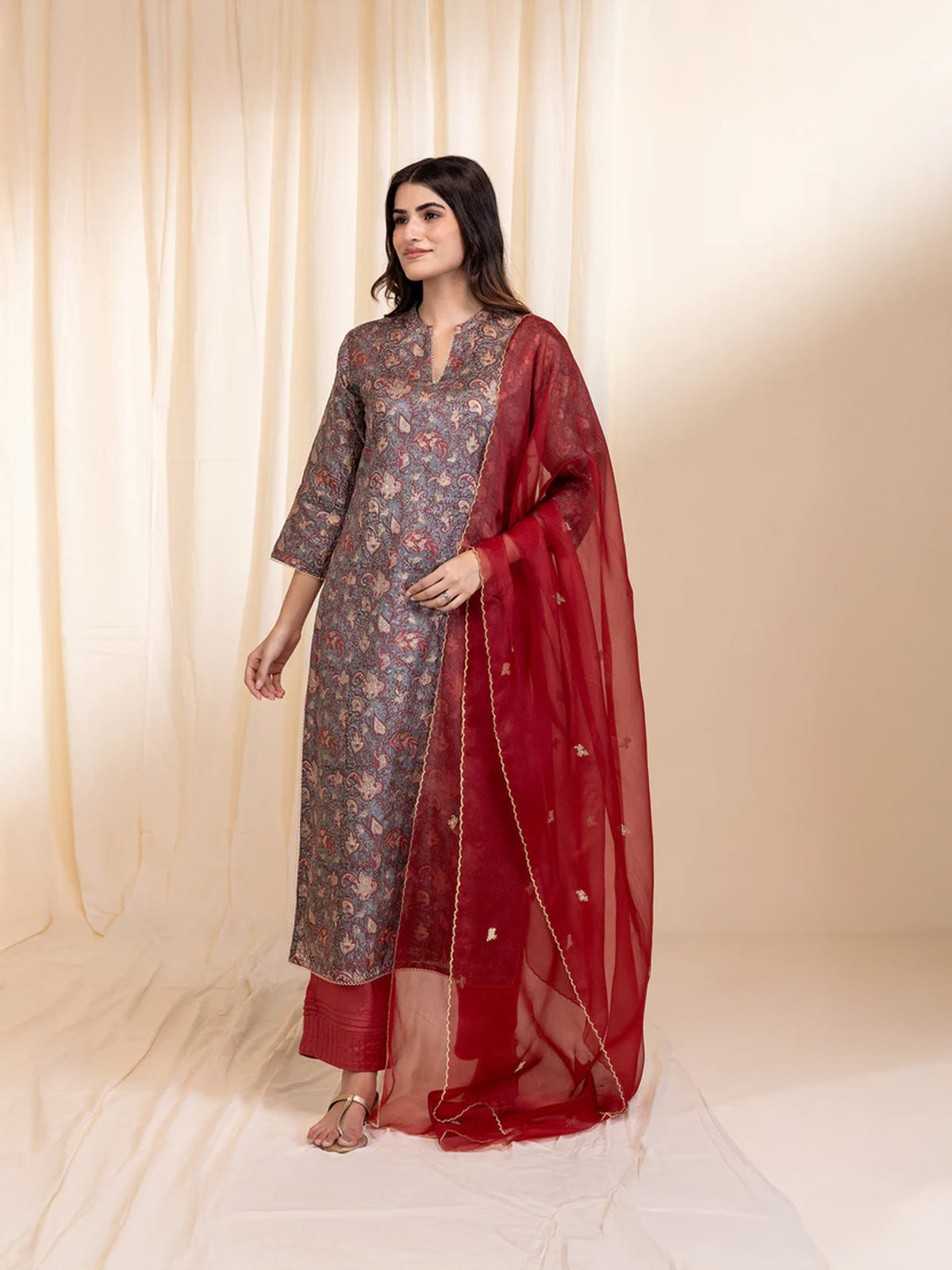 Golden Hues Tussar Silk Kurta