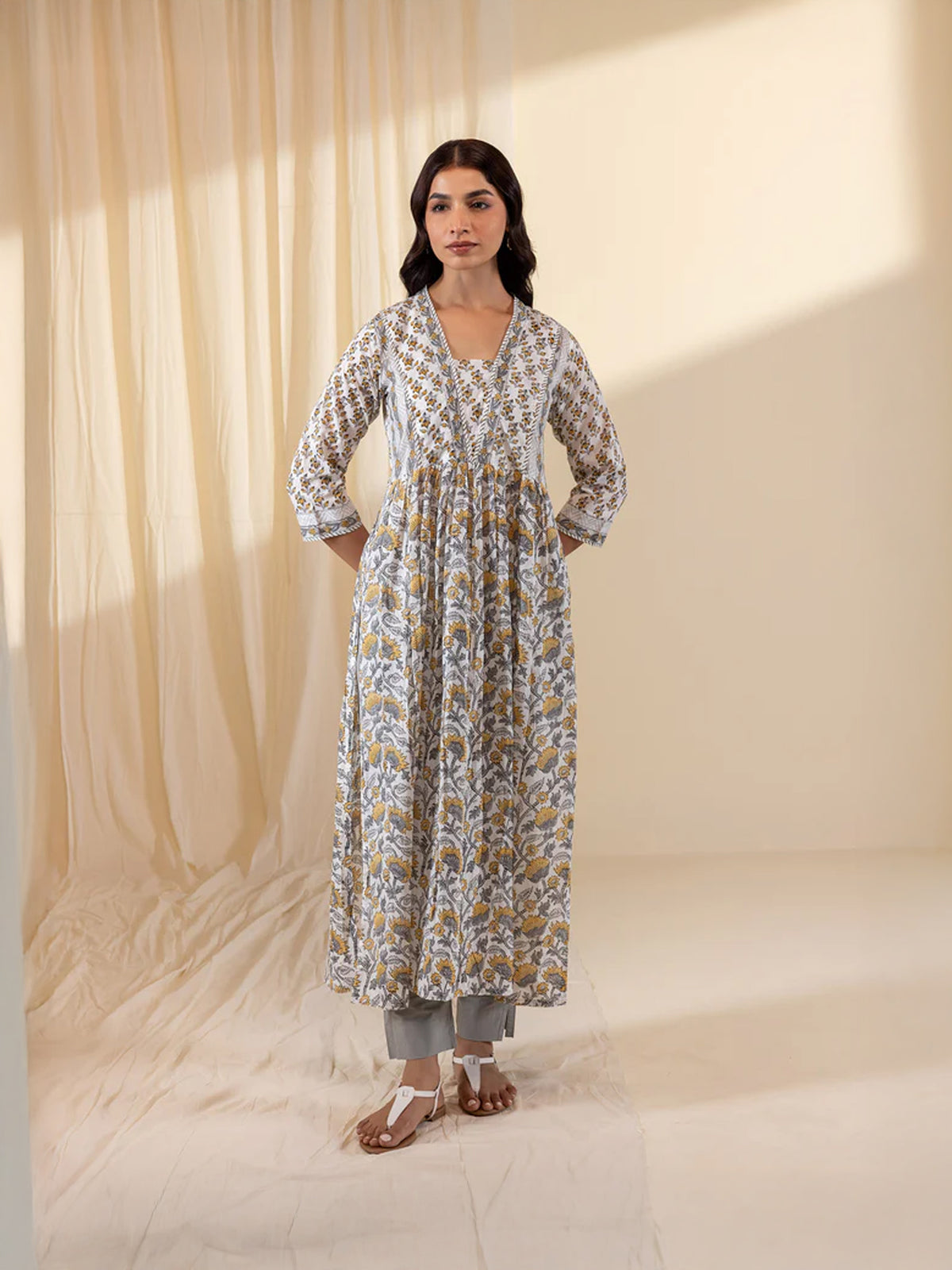 Mustard Field Voile Kurta