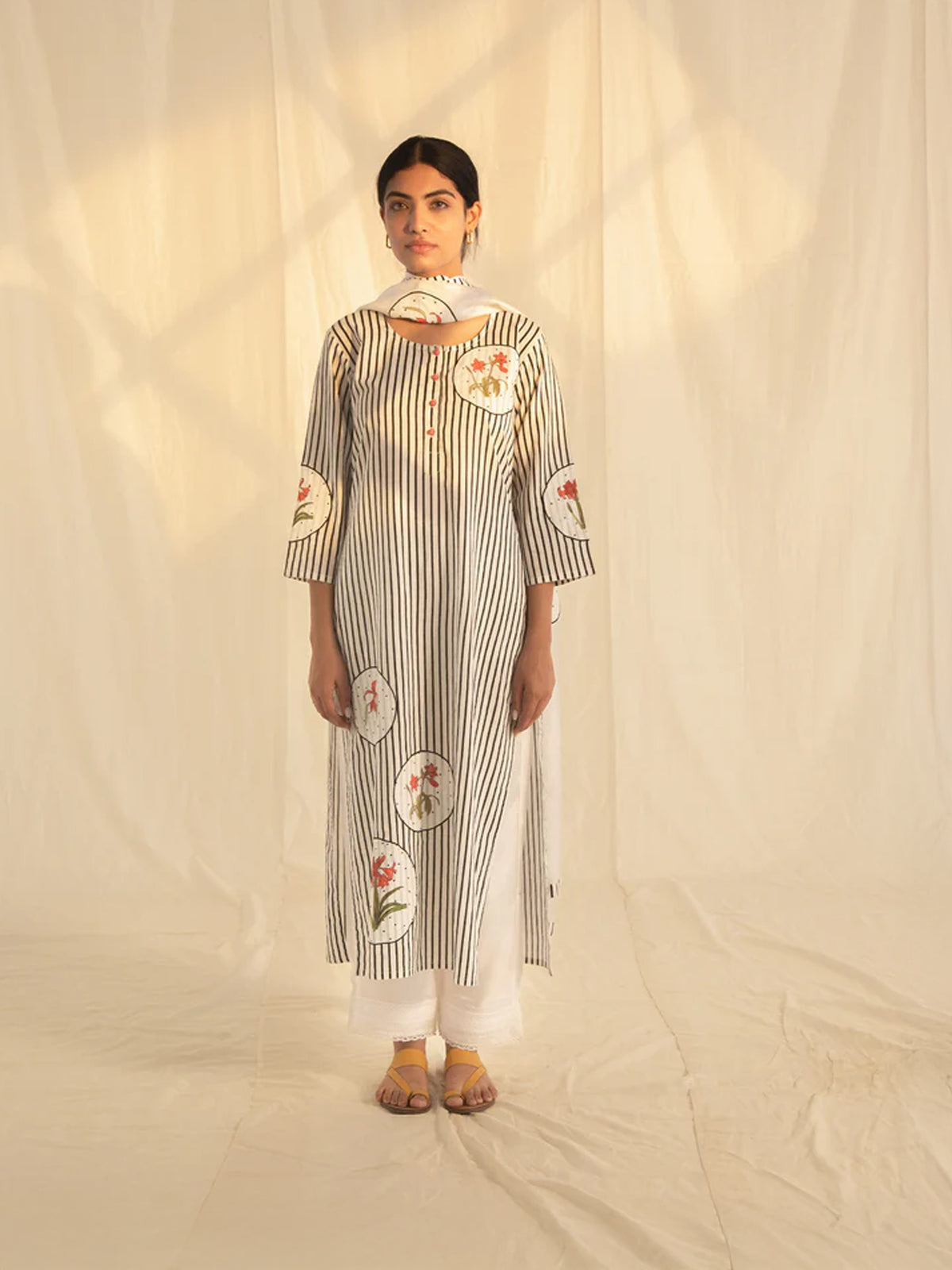 Red Lily Cotton Kurta