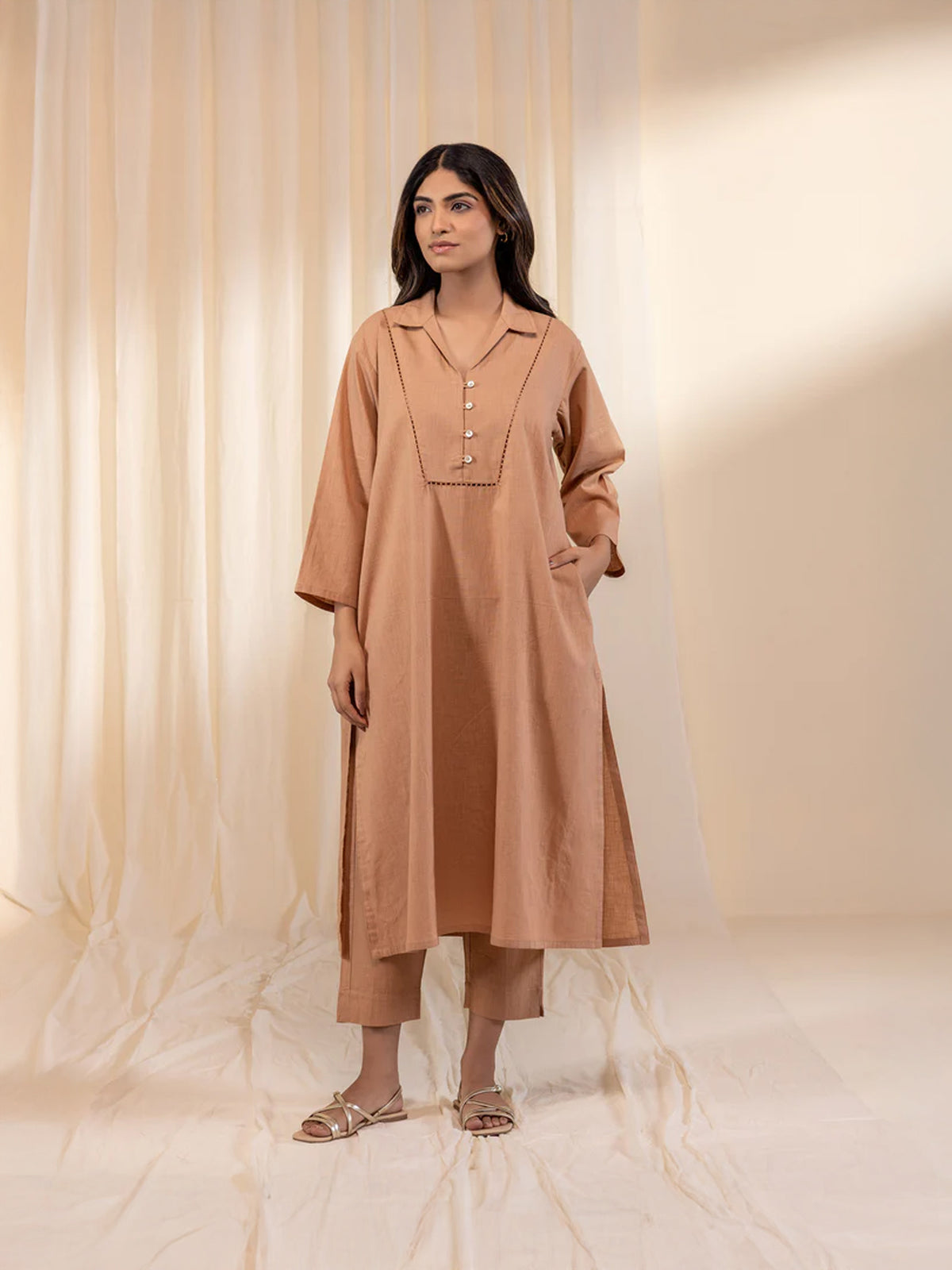 Skin Tones Cinnamon Cotton Kurta