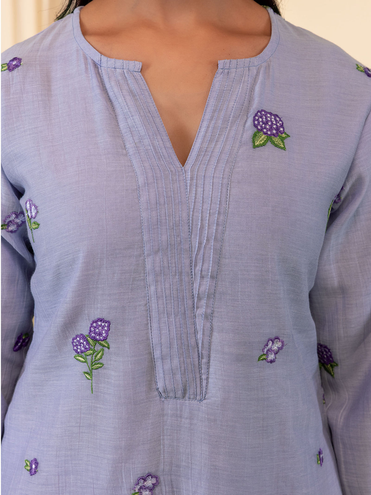 Alice In Wonderland Lilac Chanderi Kurta