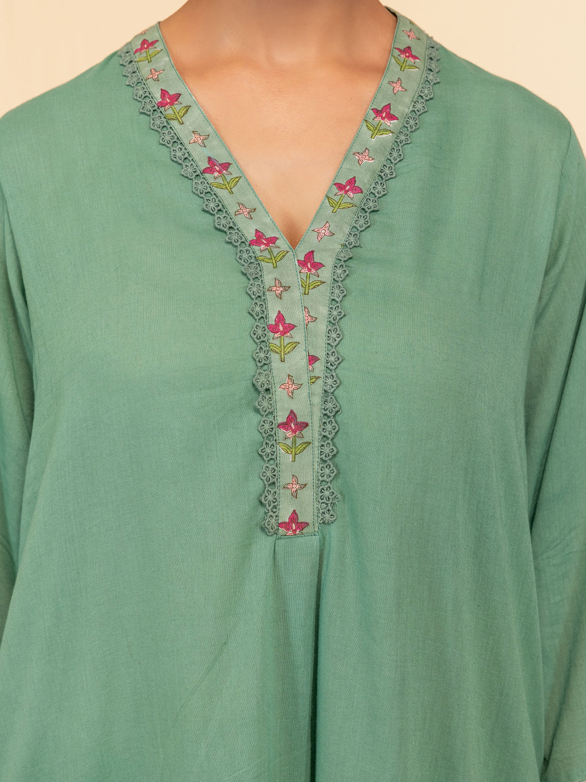 Sketch Book Green Voile Kurta