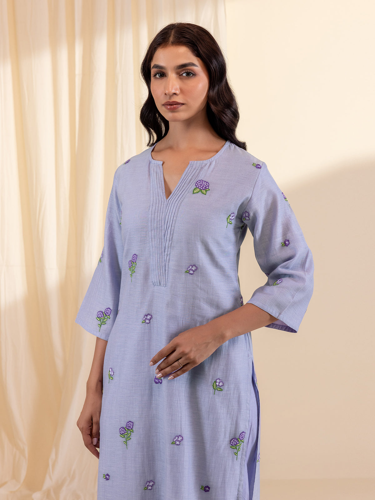 Alice In Wonderland Lilac Chanderi Kurta