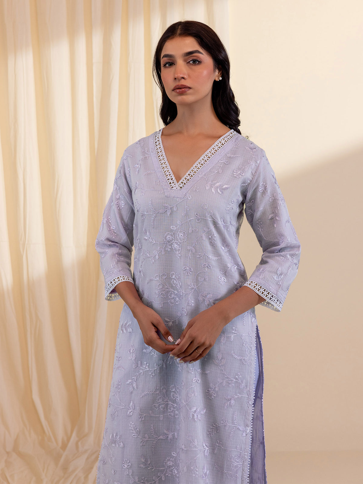 Kota Jaal Purple Kurta