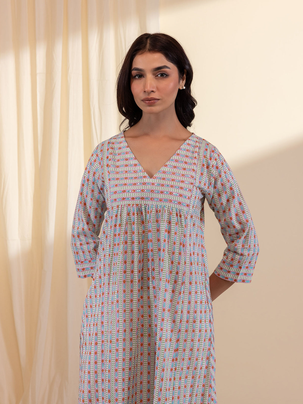 Rust Stone Cotton Kurta