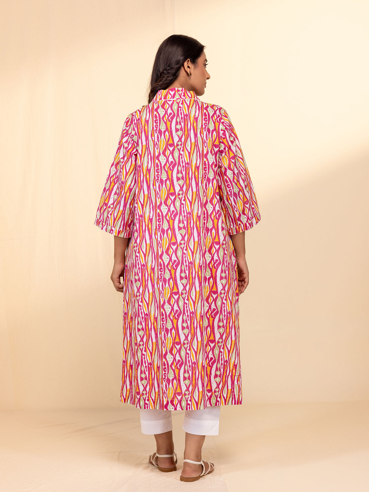 Sketch Book Pink Cotton Kurta