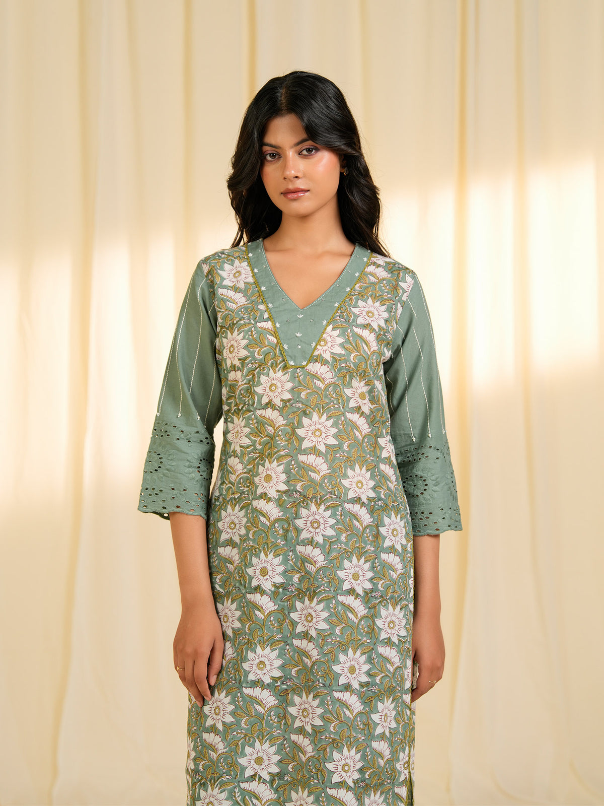 Kala Ghoda Greens Cotton Kurta